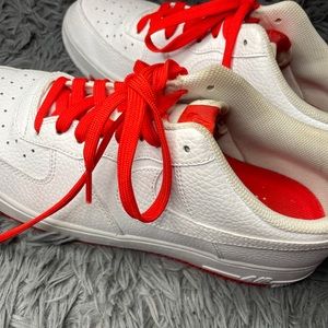 Red and White Air Force 1